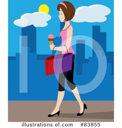 Royalty-Free (RF) Shopping Clipart Illustration by Rosie Piter - Stock Sample #83855