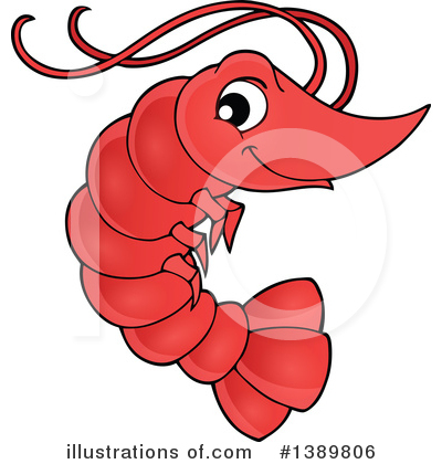 Royalty-Free (RF) Shrimp Clipart Illustration by visekart - Stock Sample #1389806