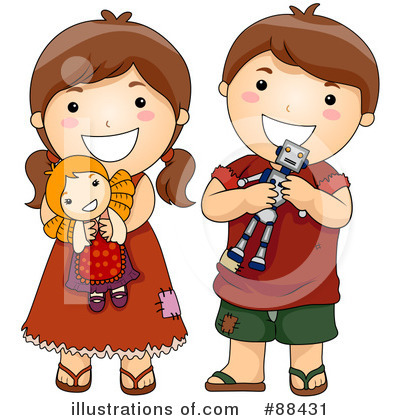 Royalty-Free (RF) Siblings Clipart Illustration by BNP Design Studio - Stock Sample #88431