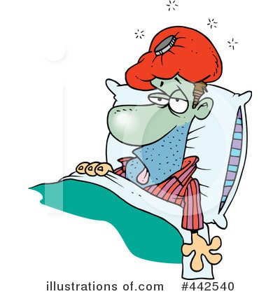 Royalty-Free (RF) Sick Clipart Illustration by toonaday - Stock Sample #442540