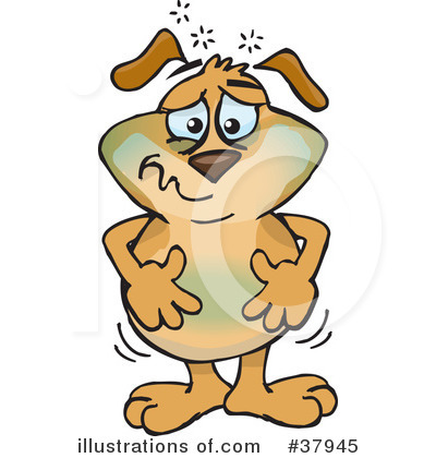 Royalty-Free (RF) Sick Dog Clipart Illustration by Dennis Holmes Designs - Stock Sample #37945