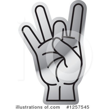 Royalty-Free (RF) Sign Language Clipart Illustration by Lal Perera - Stock Sample #1257545