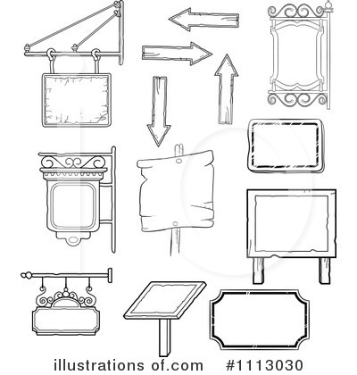 Royalty-Free (RF) Signs Clipart Illustration by Frisko - Stock Sample #1113030