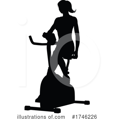 Royalty-Free (RF) Silhouette Clipart Illustration by AtStockIllustration - Stock Sample #1746226