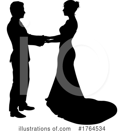 Wedding Couple Clipart #1764534 by AtStockIllustration