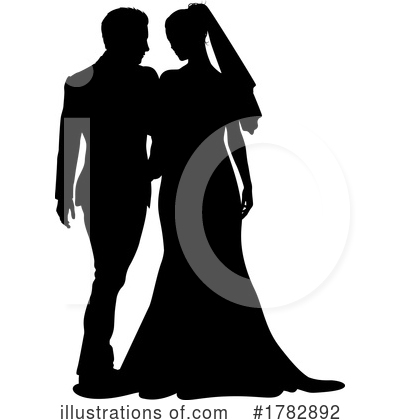 Wedding Couple Clipart #1782892 by AtStockIllustration