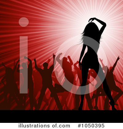Royalty-Free (RF) Silhouetted Dancers Clipart Illustration by KJ Pargeter - Stock Sample #1050395