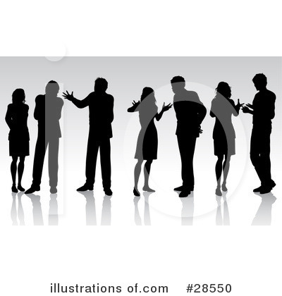 Royalty-Free (RF) Silhouetted People Clipart Illustration by KJ Pargeter - Stock Sample #28550