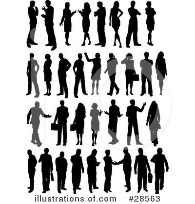 Royalty-Free (RF) Silhouetted People Clipart Illustration by KJ Pargeter - Stock Sample #28563
