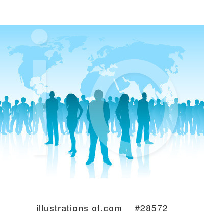 Royalty-Free (RF) Silhouetted People Clipart Illustration by KJ Pargeter - Stock Sample #28572