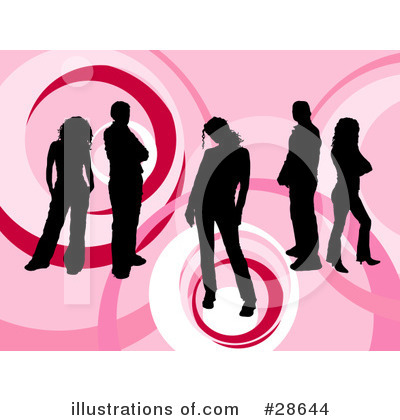 Royalty-Free (RF) Silhouetted People Clipart Illustration by KJ Pargeter - Stock Sample #28644