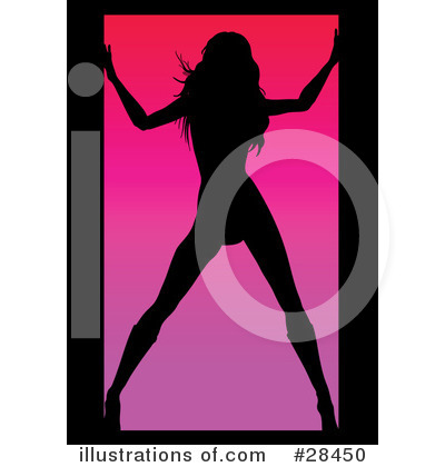 Royalty-Free (RF) Silhouetted Woman Clipart Illustration by KJ Pargeter - Stock Sample #28450