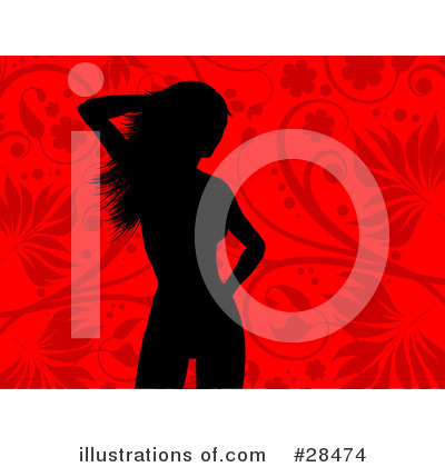 Royalty-Free (RF) Silhouetted Woman Clipart Illustration by KJ Pargeter - Stock Sample #28474