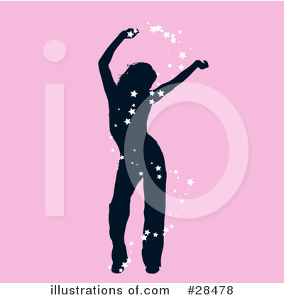 Royalty-Free (RF) Silhouetted Woman Clipart Illustration by KJ Pargeter - Stock Sample #28478