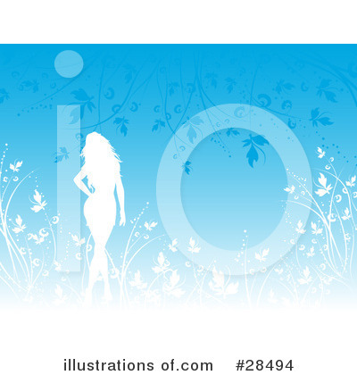 Royalty-Free (RF) Silhouetted Woman Clipart Illustration by KJ Pargeter - Stock Sample #28494