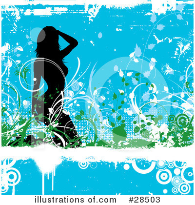 Royalty-Free (RF) Silhouetted Woman Clipart Illustration by KJ Pargeter - Stock Sample #28503