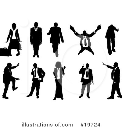 Royalty-Free (RF) Silhouettes Clipart Illustration by AtStockIllustration - Stock Sample #19724