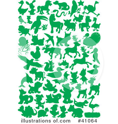 Animal Silhouette Clipart #41064 by Alex Bannykh