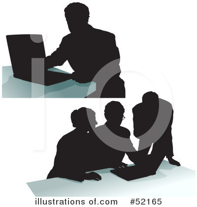 Royalty-Free (RF) Silhouettes Clipart Illustration by dero - Stock Sample #52165