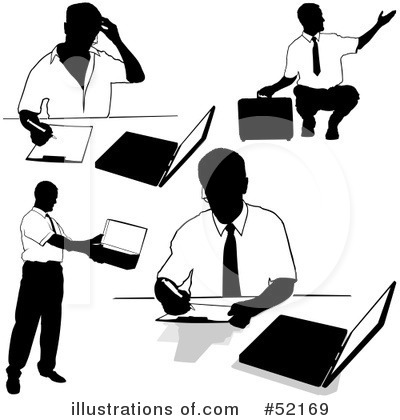 Royalty-Free (RF) Silhouettes Clipart Illustration by dero - Stock Sample #52169
