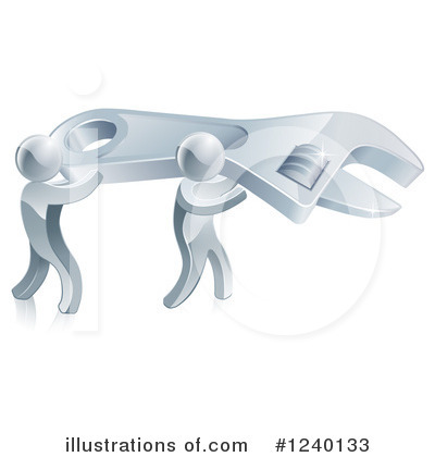 Royalty-Free (RF) Silver Man Clipart Illustration by AtStockIllustration - Stock Sample #1240133