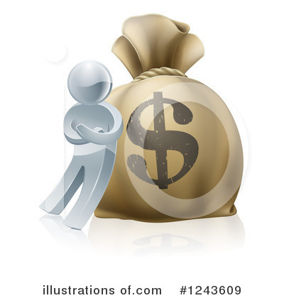 Money Bag Clipart #1243609 by AtStockIllustration