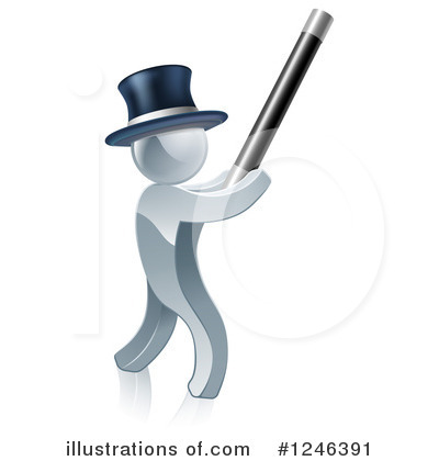 Royalty-Free (RF) Silver Man Clipart Illustration by AtStockIllustration - Stock Sample #1246391