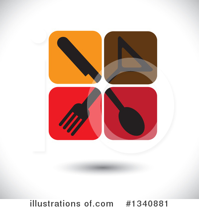 Royalty-Free (RF) Silverware Clipart Illustration by ColorMagic - Stock Sample #1340881