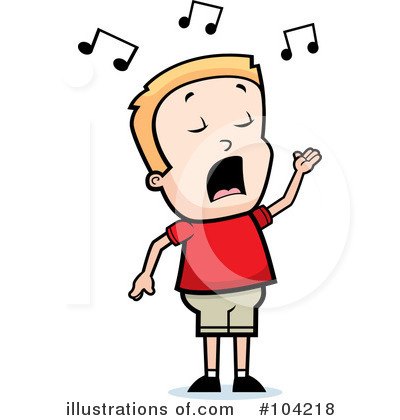 Royalty-Free (RF) Singing Clipart Illustration by Cory Thoman - Stock Sample #104218