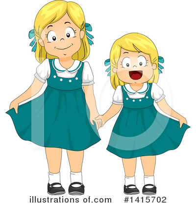 Sisters Clipart #1415702 by BNP Design Studio