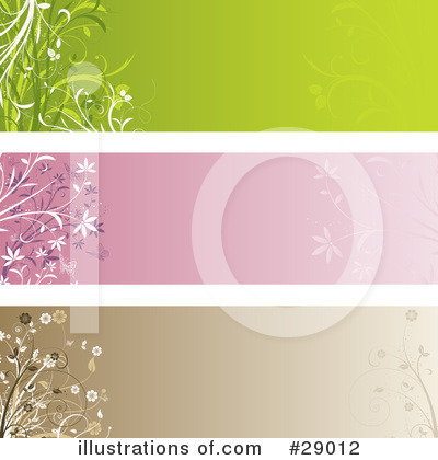 Floral Panels Clipart #29012 by KJ Pargeter
