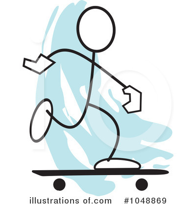 Skateboarding Clipart #1048869 by Johnny Sajem