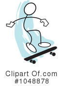 Skateboarding Clipart #1048878 by Johnny Sajem
