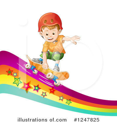 Royalty-Free (RF) Skateboarding Clipart Illustration by merlinul - Stock Sample #1247825