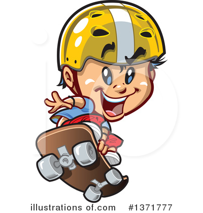 Skateboarding Clipart #1371777 by Clip Art Mascots
