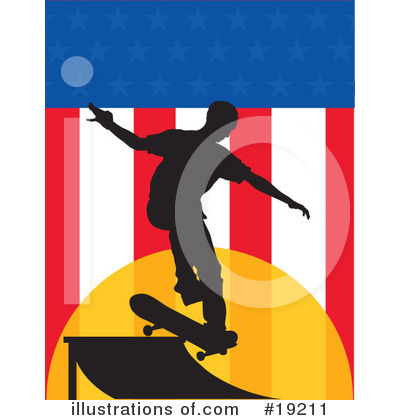 Royalty-Free (RF) Skateboarding Clipart Illustration by Maria Bell - Stock Sample #19211