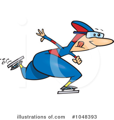 Speed Skating Clipart #1048393 by toonaday