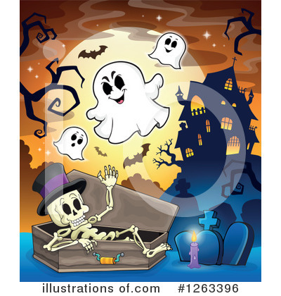 Royalty-Free (RF) Skeleton Clipart Illustration by visekart - Stock Sample #1263396