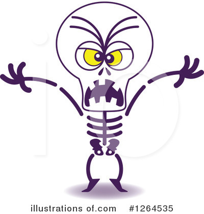 Royalty-Free (RF) Skeleton Clipart Illustration by Zooco - Stock Sample #1264535