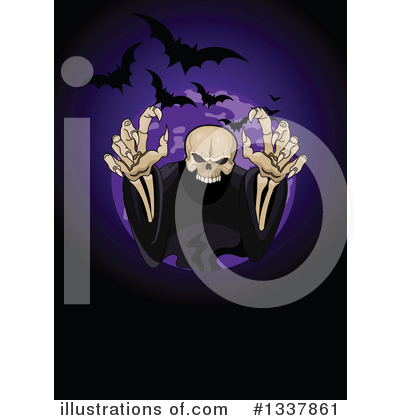 Royalty-Free (RF) Skeleton Clipart Illustration by Pushkin - Stock Sample #1337861