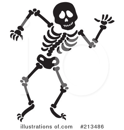 Royalty-Free (RF) Skeleton Clipart Illustration by visekart - Stock Sample #213486