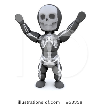 Royalty-Free (RF) Skeleton Clipart Illustration by KJ Pargeter - Stock Sample #58338