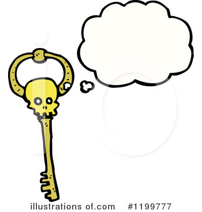 Royalty-Free (RF) Skeleton Key Clipart Illustration by lineartestpilot - Stock Sample #1199777