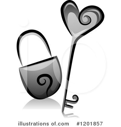 Royalty-Free (RF) Skeleton Key Clipart Illustration by BNP Design Studio - Stock Sample #1201857