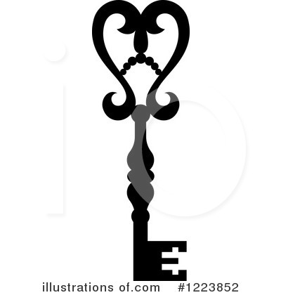 Royalty-Free (RF) Skeleton Key Clipart Illustration by Vector Tradition SM - Stock Sample #1223852