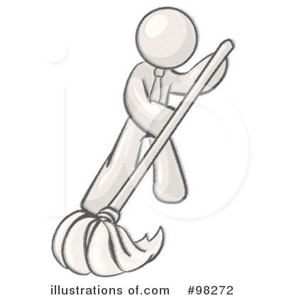 Mopping Clipart #98272 by Leo Blanchette