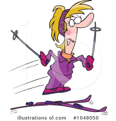 Royalty-Free (RF) Skiing Clipart Illustration by toonaday - Stock Sample #1048050