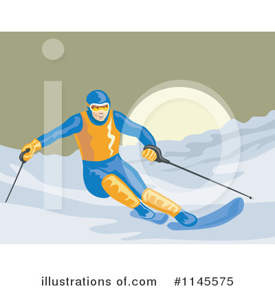 Royalty-Free (RF) Skiing Clipart Illustration by patrimonio - Stock Sample #1145575