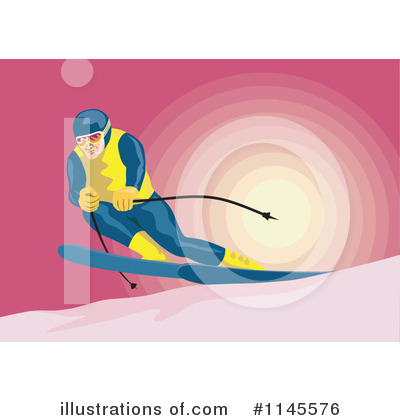 Royalty-Free (RF) Skiing Clipart Illustration by patrimonio - Stock Sample #1145576