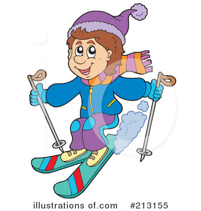 Royalty-Free (RF) Skiing Clipart Illustration by visekart - Stock Sample #213155